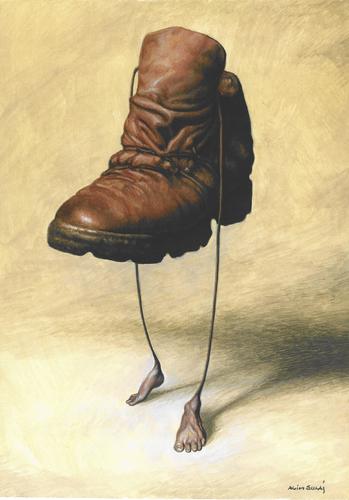 Cartoon: Shoes (medium) by Agim Sulaj tagged shoes