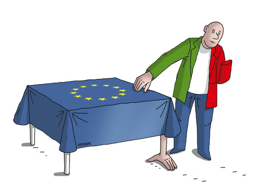 Cartoon: euitaly (medium) by Lubomir Kotrha tagged italy,referendum,matteo,renzi,eu,europa,world