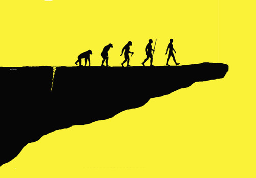 Cartoon: evolprask (medium) by Lubomir Kotrha tagged evolution,world,war