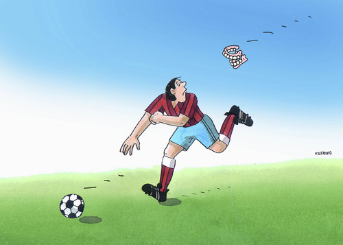Cartoon: futsuarez (medium) by Lubomir Kotrha tagged football,soccer