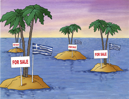 Cartoon: greeforsale (medium) by Lubomir Kotrha tagged greece,eu,referendum,syriza,tsipras,ecb,reforms,money,debt,euro