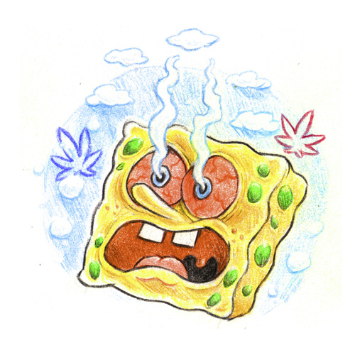 Cartoon: Sponge smokey eyes (medium) by Trippy Toons tagged spongebob,sponge,bob,squarepants,schwammkopf,eyes,augen,bloodshot,cannabis,marihuana,marijuana,stoner,stoned,kiffer,kiffen,weed,ganja,smoke,smoking,rauch,rauchen