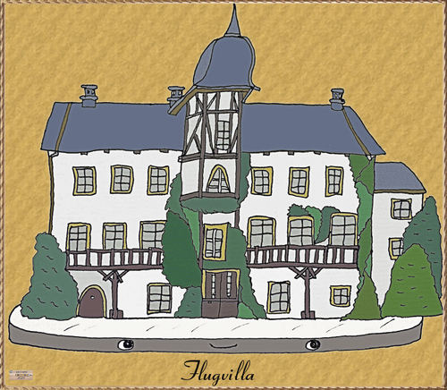 Cartoon: Flugvilla (medium) by zeichenstift tagged house,flying,air,castle