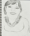 Cartoon: Female Portrait (small) by zeichenstift tagged face,beauty,woman,girl,happy,porträt,portrait,drawing,pencil