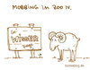 Cartoon: Mobbing im Zoo - Der Widder (small) by puvo tagged widder,mobbing,zoo,wortspiel,play,word,ram,gewitterziege,beschimpfung,schimpfwort,beleidigung