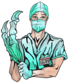 Cartoon: Prehistoric procedures (small) by javierhammad tagged operation,sanitary,doctor,procedures,medical,surgeon,prehistoric,uniform