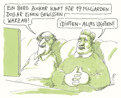 Cartoon: facebook whatsapp (medium) by Andreas Prüstel tagged ...