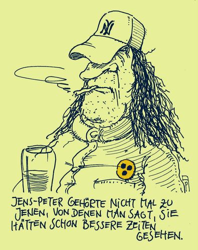 Cartoon: jens-peter (medium) by Andreas Prüstel tagged blind,blindheit,armut,zeit,cartoon,karikatur,andreas,pruestel