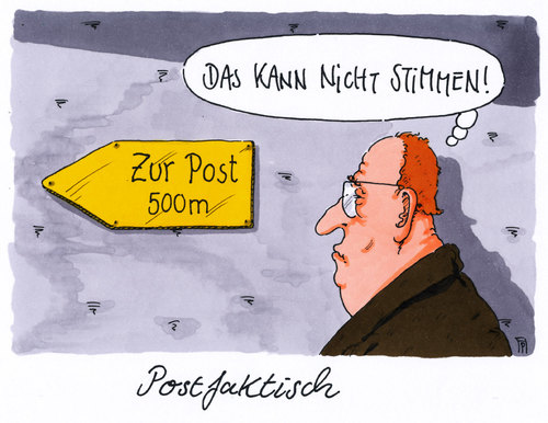 Cartoon: zur post (medium) by Andreas Prüstel tagged postfaktisch,post,cartoon,karikatur,andreas,pruestel,postfaktisch,post,cartoon,karikatur,andreas,pruestel