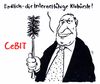 Cartoon: endlich (small) by Andreas Prüstel tagged cebit,hannover,messe,internet,klobürste,innovation,neuheiten,cartoon,karikatur,andreas,pruestel