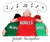 Cartoon: große europäer (small) by Andreas Prüstel tagged eu,europa,fußballeuropameisterschaft,nordirland,irland,wales,friedliche,fans,gesänge,cartoon,karikatur,andreas,pruestel