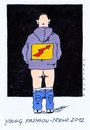 Cartoon: jugendmode (small) by Andreas Prüstel tagged jugend,mode,jeans,modetrend