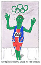 Cartoon: london 2012 (small) by Andreas Prüstel tagged olympiade,london,großbritannien,tee,grünertee,olympiasieger