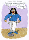 Cartoon: song of greece (small) by Andreas Prüstel tagged griechenland,nanamouskouri,imitator,staatsverschuldung,eurokrise