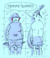 Cartoon: trapper fatal (small) by Andreas Prüstel tagged karneval,kostüme,trapper,indianer,tripper,cartoon,karikatur,andreas,pruestel