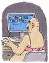 Cartoon: TZWITTERN (small) by Andreas Prüstel tagged intersexuallität,zwitter,twitter,internet,kontakte