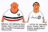 Cartoon: vorfahren (small) by Andreas Prüstel tagged flüchtlinge,flüchtlingszustrom,syrer,iraker,neonazis,vorfahren,hochkultur,leitkultur,cartoon,karikatur,andreas,pruestel