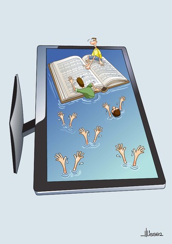 Cartoon: TV BOOK (medium) by Ulisses-araujo tagged tv,book