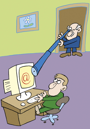 Cartoon: Computer (medium) by astaltoons tagged computer,internet,surfen,arbeitsplatz