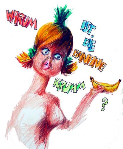 Cartoon: Selbst in der Pubertät (medium) by Anna Nass tagged banane,zitrone