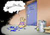 Cartoon: Katzenjammer (small) by Paolo Calleri tagged eu,grossbritannien,brexit,austritt,gemeinschaft,umfrage,briten,verbleib,mehrheit,mitgliedschaft,gegner,befuerworter,karikatur,cartoon,paolo,calleri