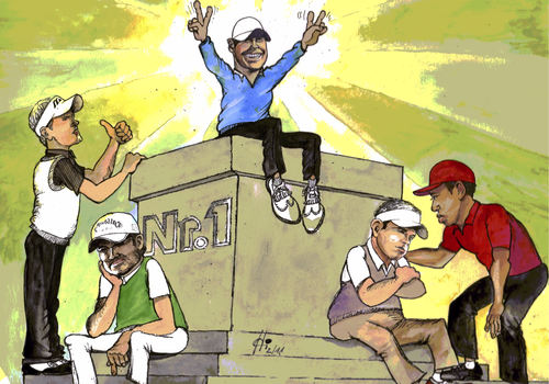Cartoon: Martin Kaymer Nr. 1 (medium) by ghilbig tagged golf,weltrangliste