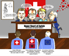 Cartoon: The Swiss racists (small) by MDS tagged swiss,racists,eu,citizens,junker,switzerland