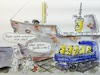 Cartoon: Geheimes (small) by Pralow tagged akw,wiederaufbereitung,atommüll,brennstäbe,uranerze,pellets,strahlung,radioaktovität,microsievert,endlagerung,brennelementesteuer