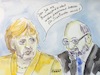 Cartoon: Job (small) by Pralow tagged bundesversammlung,bundespräsidedent,merkel,schulz,bundeskanzlerin,kandidat,spd,cdu