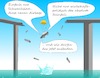 Cartoon: Brücke Einsturz (small) by Jochen N tagged brücke,genua,einsturz,absturz,fallschirm,airbag,marode,untergang,fallen,nass,schwachsinn,reinfall,baden,ausbaden,wirtschaftspolitik