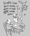 Cartoon: baumschützer (small) by REIBEL tagged hambacher,forst,baum,abholzung,schutz,gegner,wald,schützer,heiraten,gefällt,standesamt,beamter