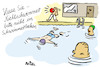 Cartoon: Nichtschwimmer (small) by REIBEL tagged schwimmbad,bademeister,schwimmer,nichtschwimmer,ertrunken,wasser,badekappe,hallenbad,missverständnis,rettungslos