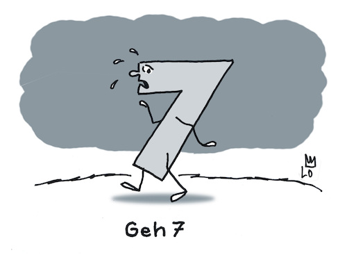 Cartoon: G7 (medium) by Lo Graf von Blickensdorf tagged wortspiel,geh,nato,g7,treffen,schloss,elmau,gipfeltreffen,gipfel,eu,kommissionspräsidentin,von,der,leyen,wortspiel,geh,nato,g7,treffen,schloss,elmau,gipfeltreffen,gipfel,eu,kommissionspräsidentin,von,der,leyen
