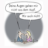 Cartoon: Flirt (small) by Lo Graf von Blickensdorf tagged mann,frau,flirt,bar,augen,liebe,charmieren,poussieren,kompliment,kopf,wimpern