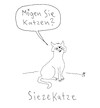 Cartoon: Höflich (small) by Lo Graf von Blickensdorf tagged katze,kater,miezekatze,siezekatze,wortspiel,siezen,etikette,duzen,cartoon,karikatur