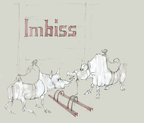Cartoon: Imbiss (medium) by herranderl tagged imbiss