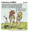Cartoon: adam eve and god 13 (small) by mortimer tagged mortimer mortimeriadas cartoon comic gag adam eve god bible paradise eden biblical christian original sin sex nude toons hairy belly blonde