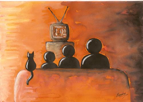 Cartoon: tv (medium) by menekse cam tagged tv