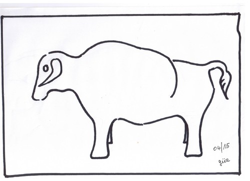 Cartoon: cow bull animal (medium) by skätch-up tagged creature,masterpiece,meisterwerk,ein,geschöpf,rind,bulle,kuh,animal,tier,bull,cow