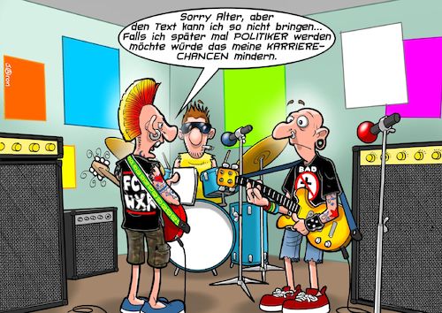 Cartoon: Punk is dead (medium) by Chris Berger tagged punk,punkrock,karriere,yuppies,punk,punkrock,karriere,yuppies