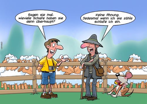 Cartoon: Schafe zählen (medium) by Chris Berger tagged schafhirte,schafe,herde,zählen,schlaf,schlafen,schafhirte,schafe,herde,zählen,schlaf,schlafen