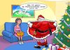 Cartoon: Atemschutz intim (small) by Chris Berger tagged satnat,weihnachtsmann,atemschutz,covid,19,corona,xmas,weihnachten,pandemie