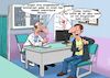 Cartoon: Beim Homöopathen (small) by Chris Berger tagged eingebildet,arzt,unsichtbar,homöopathisch