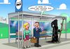 Cartoon: Bushaltestelle (small) by Chris Berger tagged tod,bus,vorhersehung,passagiere,nahverkehr,final,destination