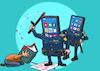Cartoon: Digitale Diktatur (small) by Chris Berger tagged smartphones,bücher,buch,unterdrückung,diktatur,freiheit,lesen,verdummung,handy,iphone,samsung,huawei