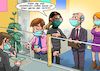 Cartoon: Einzahlung (small) by Chris Berger tagged bank,überfall,räuber,covid,corona