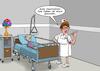 Cartoon: Fieber (small) by Chris Berger tagged krankenhaus,krankenschwester,fieber,patient,thermometer,tod,temperatur