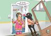 Cartoon: Homeoffice (small) by Chris Berger tagged henker,köpfen,hinrichtung,corona,covid,pandemie,lockdown,homeoffice