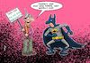 Cartoon: Querdenker Batman (small) by Joshua Aaron tagged atemschutzmaske,mundschutz,corona,covid,querdenker,weisse,rose,sophie,scholl,aluhut,verschwörungstheorie