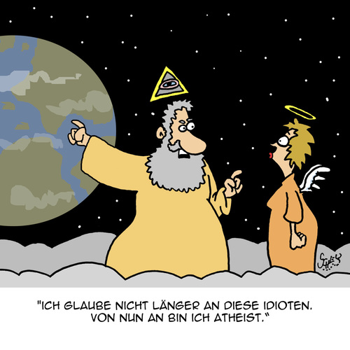 Cartoon: Glaube (medium) by Karsten Schley tagged politik,laizismus,atheismus,terror,glaube,gott,religion,religion,gott,glaube,terror,atheismus,laizismus,politik